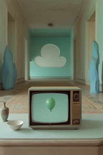 Uncanny Liminal Pastel style reference image — liminal space