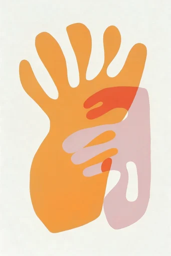 Mid-Century Graphic Minimalism style reference image — biomorphic and geometric abstraction
