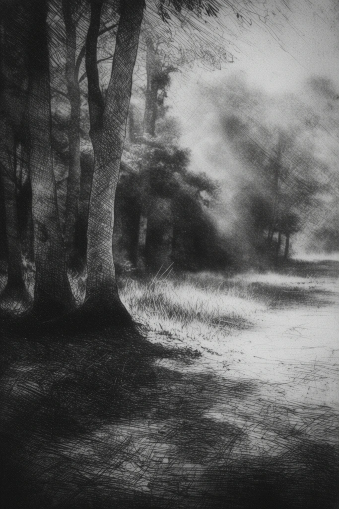 Atmospheric Noir Pictorialism style AI image example 2