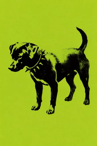 Retro-Graphic Print Synthesis style reference image — 1-bit dithering