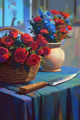 Vibrant Urban Painterly style reference image — bold gestural brushstrokes