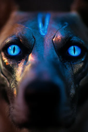 Luminescent Ocular Surrealism style reference image — cinematic close-up