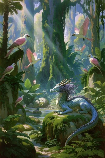 Enchanted Nocturnal Realism style reference image — lush botanical detail