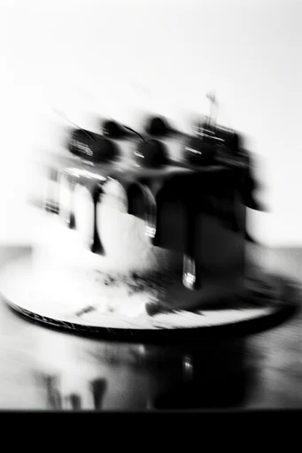 Kinetic Monochrome Noir style reference image — shutter drag effect