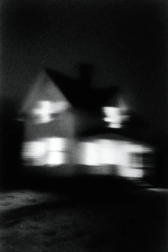 Monochrome Surrealist Noir style AI image example 4