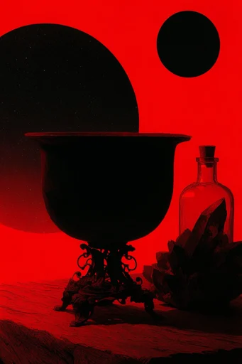 Crimson Noir Surrealism style reference image — surreal noir