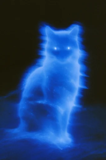 Spectral Neon Glitch style reference image — motion blur