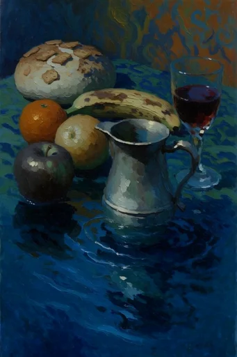 Nocturnal Impasto Melancholy style reference image — chiaroscuro lighting