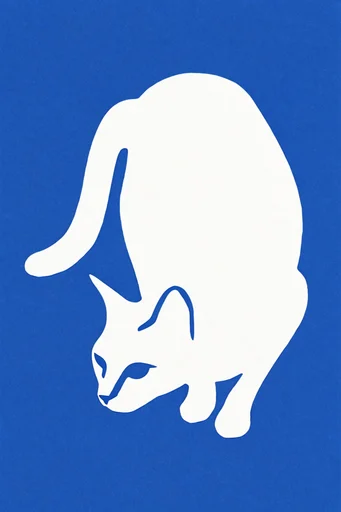Monochrome Cobalt Surrealism style reference image — surrealist silhouette