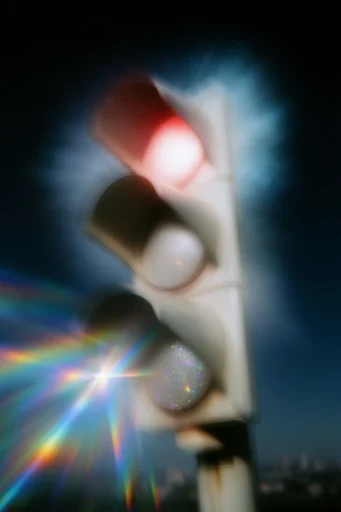 Chromatic Glitch Etherea style reference image — prismatic light leak
