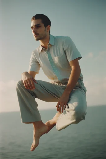 Ethereal Nostalgic Realism style reference image — sun-drenched golden hour