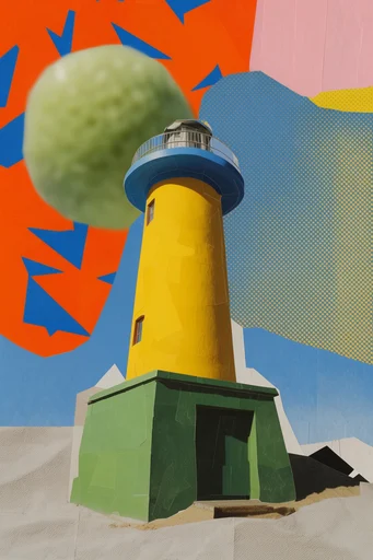 Electric Punk Collage style reference image — vibrant color blocking