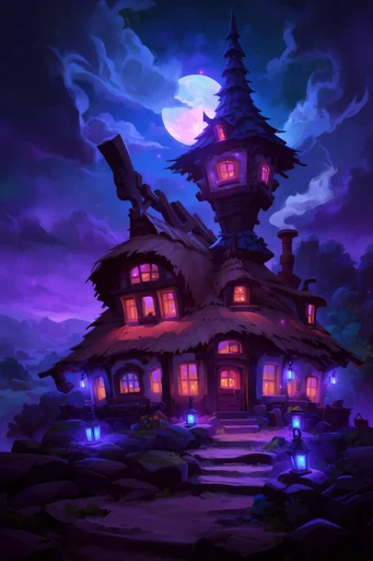 Luminous Crimson Arcana style reference image — cinematic anime illustration