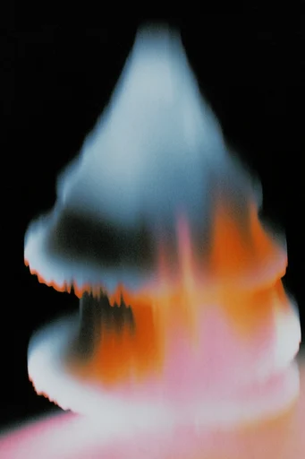 Spectral Glitch Aura style reference image — spray paint halo