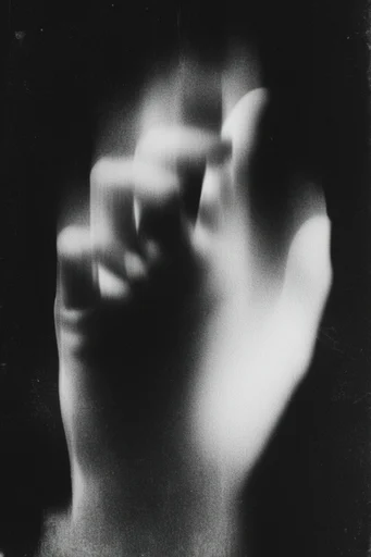 Haunted Analog Glitch style reference image — heavy analog film grain