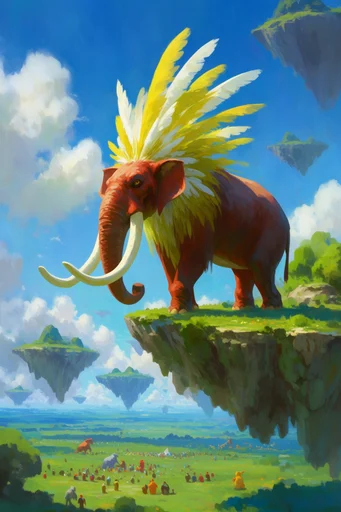 Vibrant Ghibli Fantasy style AI image example 3