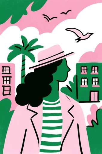 Playful Risograph Naivety style reference image — risograph print texture
