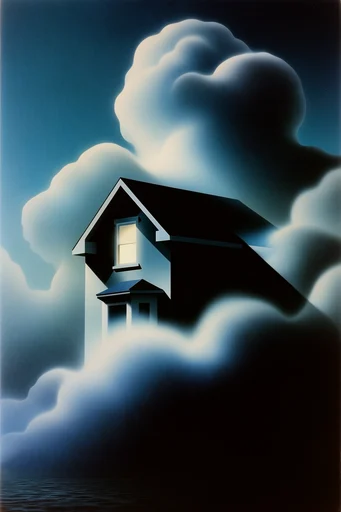 Metallic Dream Surrealism style reference image — retro-futuristic