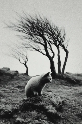 Monochrome Atmospheric Minimalism style reference image — pictorialism