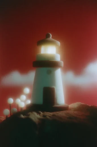 Crimson Cinematic Surrealism style reference image — surreal liminal atmosphere