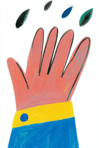 Tactile Storybook Folk style reference image — naive folk illustration