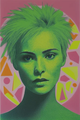 Neon Graphic Surrealism style reference image — high-contrast graphic style