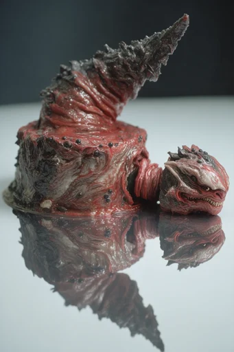 Visceral Bio-Mechanical Realism style reference image — intense macro detail