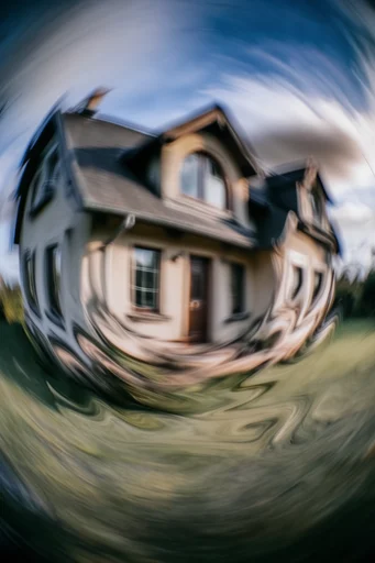 Distorted Cinematic Realism style reference image — radical perspective