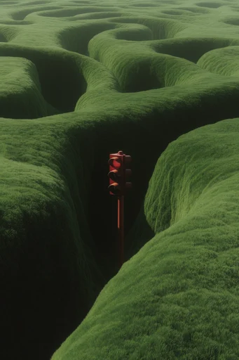 Velvet Moss Surrealism style reference image — surrealist landscape