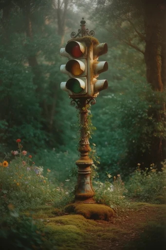 Ethereal Mossy Romanticism style reference image — vintage dreamlike collage