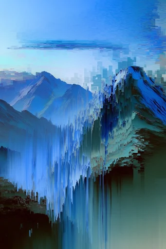 Ethereal Glitch Melancholy style reference image — pixel-sorting