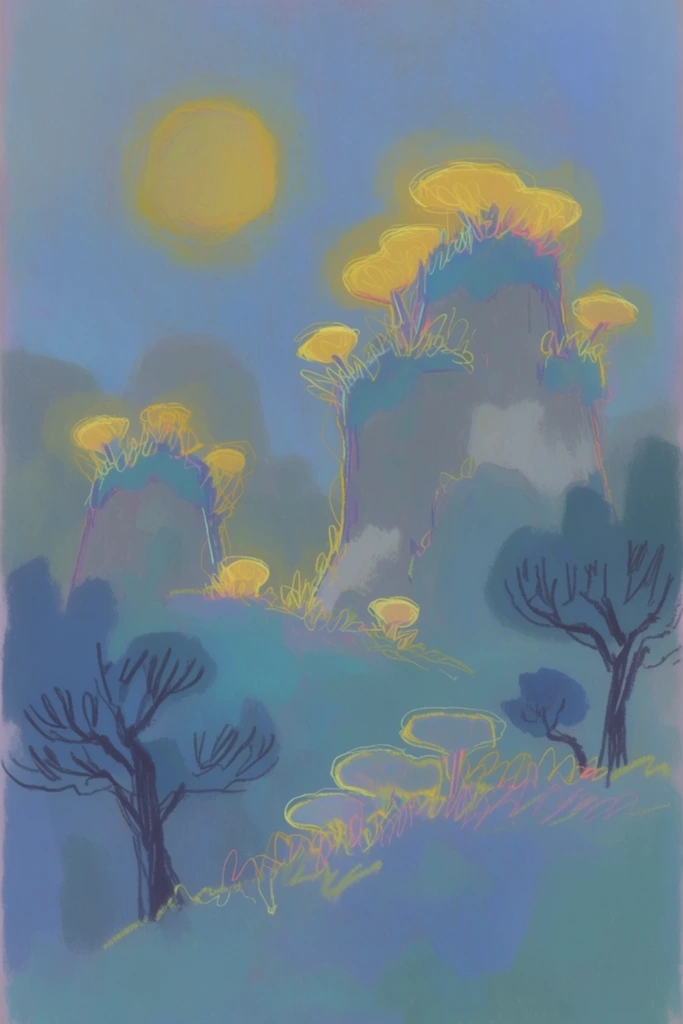 Ethereal Neon Fauvism style AI image example 2