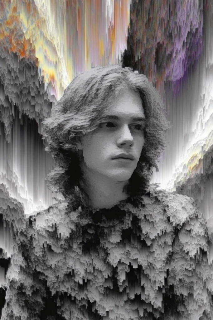 Digital Organic Glitch style AI image example 1