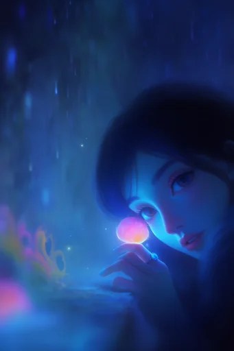 Luminous Nocturnal Ethereality style reference image — cosmic stardust bokeh