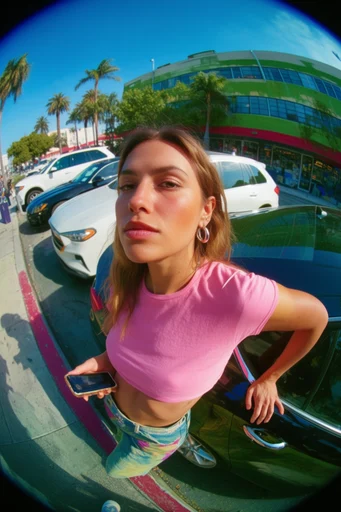 Surreal Hyper-Chromatic Fisheye style reference image — fisheye lens distortion