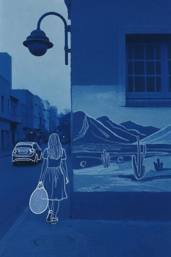 Analog Cobalt Nocturne style reference image — cobalt blue palette