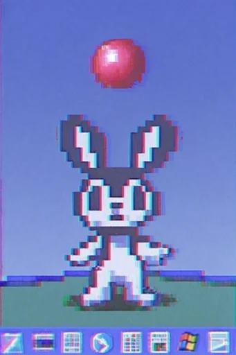Retro-Digital Analog Glitch style reference image — chromatic aberration