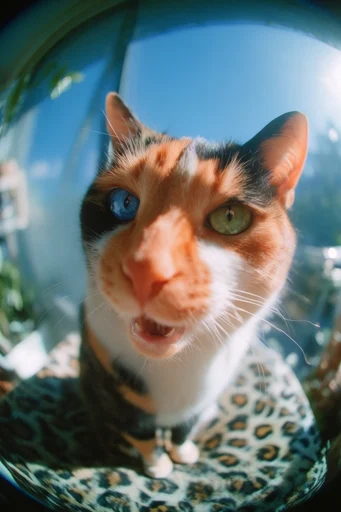 Dynamic Fisheye Summer style reference image — analog film grain