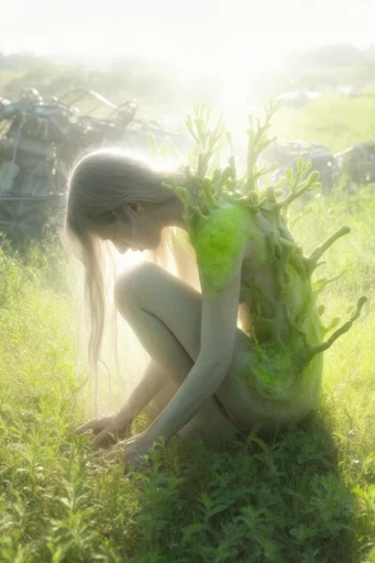 Ethereal Luminescent Xenopastoral moodboard — generate AI images in this style