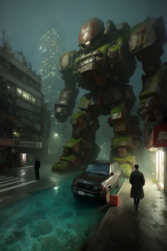 Verdant Relic Odyssey style reference image — high-angle aerial perspective