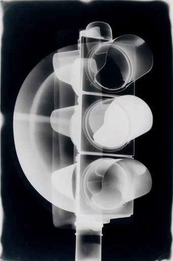 Experimental Darkroom Surrealism style reference image — translucent ghostly layers