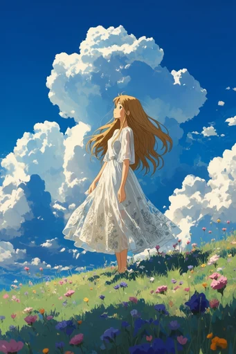 Nostalgic Summer Anime style reference image — high contrast lighting
