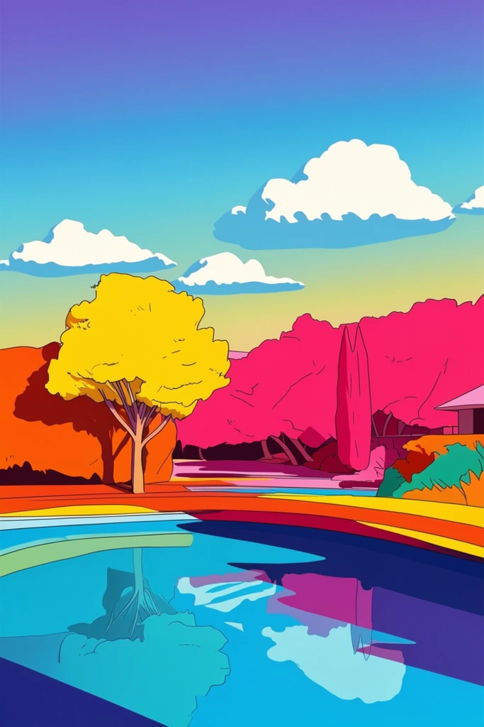 Graphic Pop Synthesis style AI image example 2