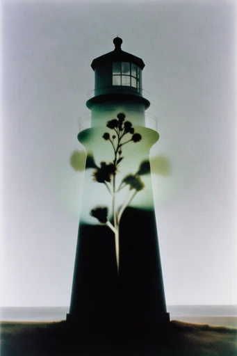 Luminescent Spectral Noir style reference image — minimalist surrealism