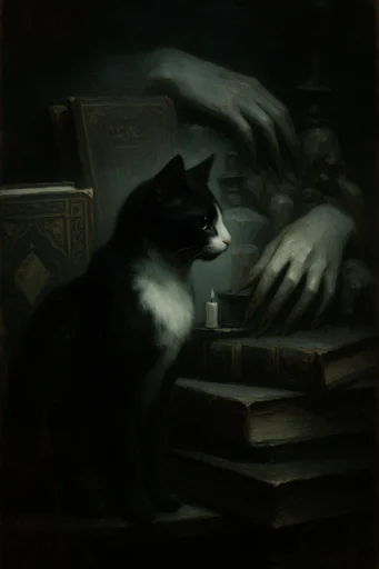 Nocturnal Gothic Tonalism style reference image — melancholic dark romanticism