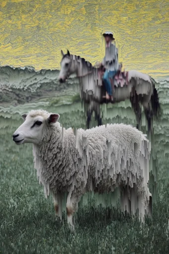 Surreal Digital Erosion style reference image — digital decay