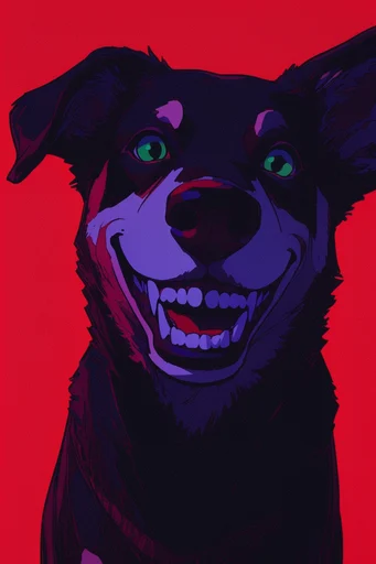 Crimson Noir Graphic style reference image — minimalist shading