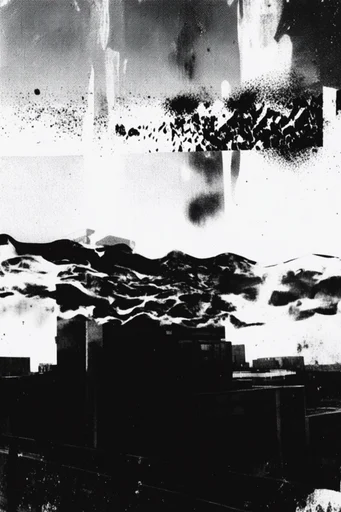 Gritty Monochrome Analog style reference image — high-contrast black and white