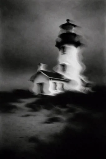 Spectral Kinetic Noir style reference image — shutter drag