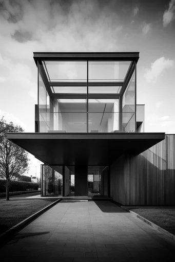 Monolithic Brutalist Vertigo style AI image example 4